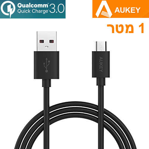 כבל טעינה וסנכרון Micro USB מקצועי 1 מטר Aukey