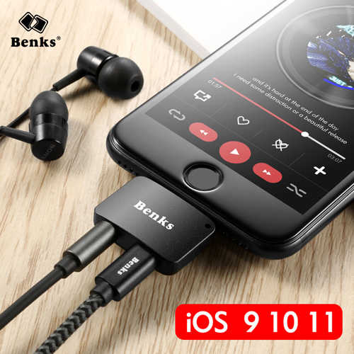 מפצל טעינה אודיו Lightning/3.5mm לאייפון Benks דגם U27