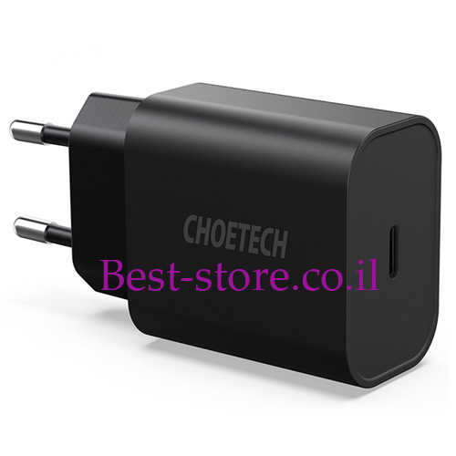 מטען קיר CHOETECH USB Type-C PD 3.0 Qc 3.0