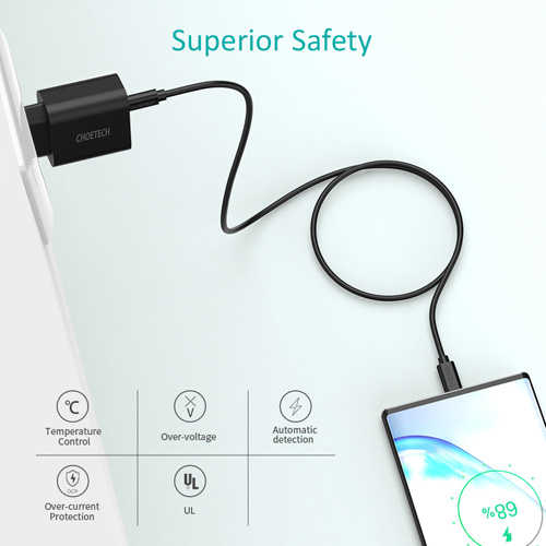 מטען קיר CHOETECH USB Type-C PD 3.0 Qc 3.0