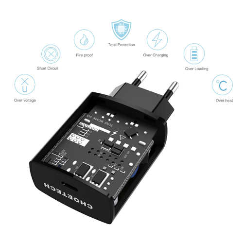 מטען קיר USB Type C 5V/3A כולל כבל CHOETECH