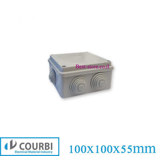 קופסת חיבורים מרובעת COURBI 100mm IP55