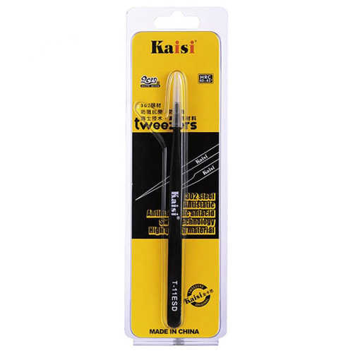 פינצטה אנטי סטטית ישרה Kaisi דגם T-11ESD