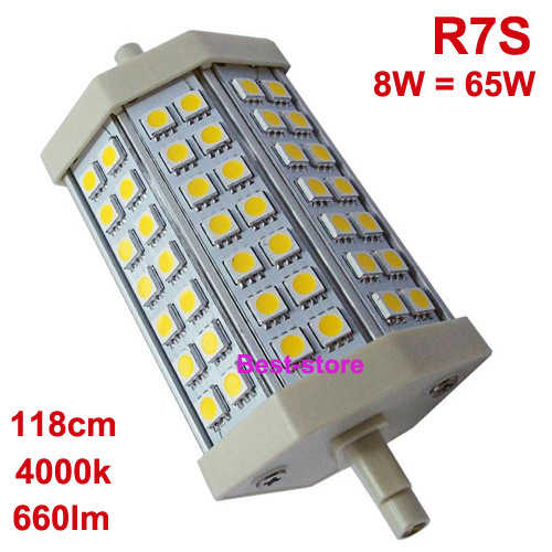 נורת לד 8W לבן חם דגם R7s/118cm
