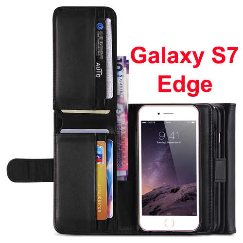 ארנק מעור סינטטי 8 תאים ל- Samsung Galaxy S7 Edge