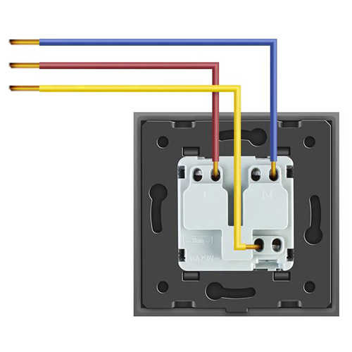 שקע כוח ישראלי IP44 לבן Livolo דגם VL-C7C1IL-11-IP44