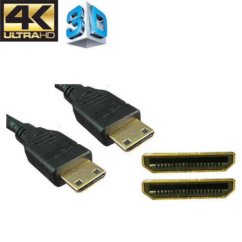 כבל  Mini HDMI זכר-זכר באורך 1 מטר