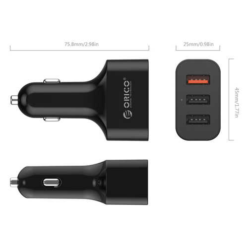 מטען לרכב Orico Qualcomm 2.0 דגם UCH-2U1Q