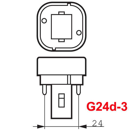 נורת פלורסנט Philips G24d-3 PL 26W 4K