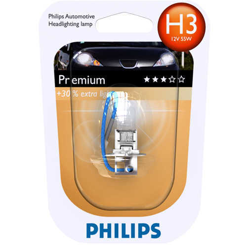 נורה ראשית לרכב Philips H3 סדרה Vision Plus