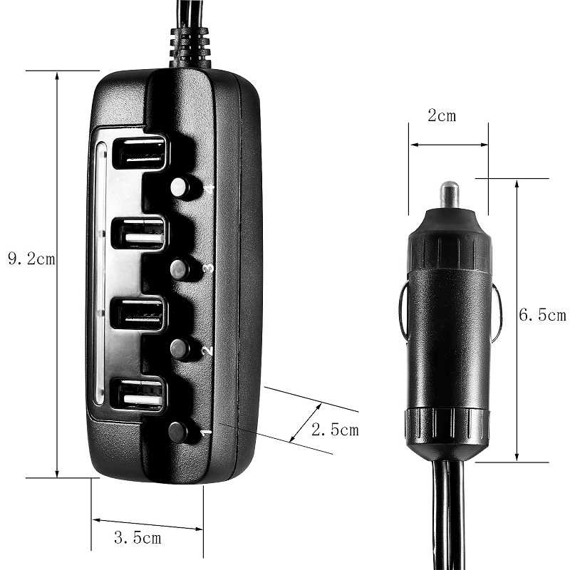 מטען לרכב Rocketek 8A/40W דגם CC4S