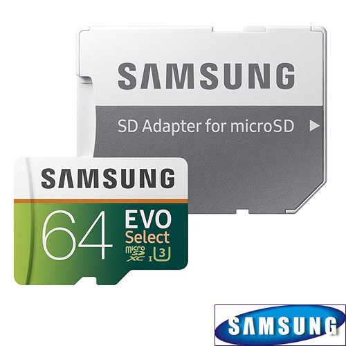 כרטיס זיכרון Samsung Micro SDXC 64GB U3 100MB/s דגם EVO Select
