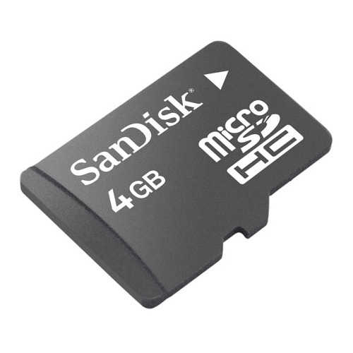 כרטיס זיכרון SanDisk Micro SDHC 4GB Class 4