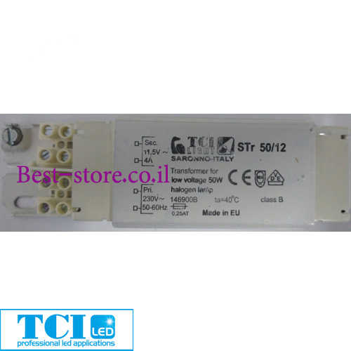 שנאי לינארי TCI 12V 50W דגם STR 50/12
