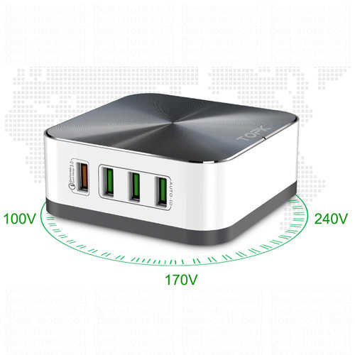תחנת טעינה שולחנית 8 יציאות TOPK 10A 50W
