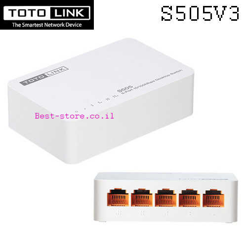 רכזת רשת מיני TOTOLINK 5xRJ45 דגם S505V3