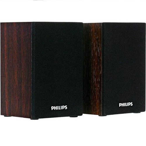 רמקולים למחשב מעץ  Philips - חיבור USB