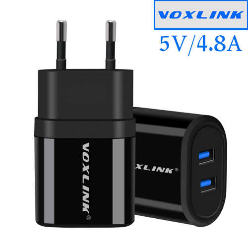 מטען קיר 2 יציאות VoxLink 24W/4.8A USB