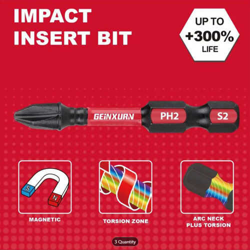 ביט מגנטי פיליפס למברגת אימפקט GEINXURN PH2 50mm