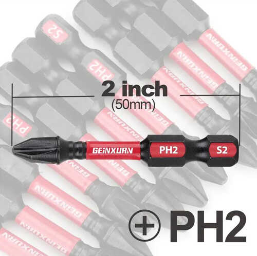 ביט מגנטי פיליפס למברגת אימפקט GEINXURN PH2 50mm