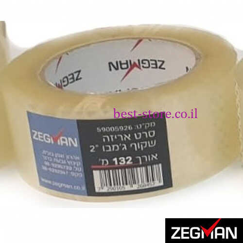 סרט הדבקה 2'' שקוף 132 מטר